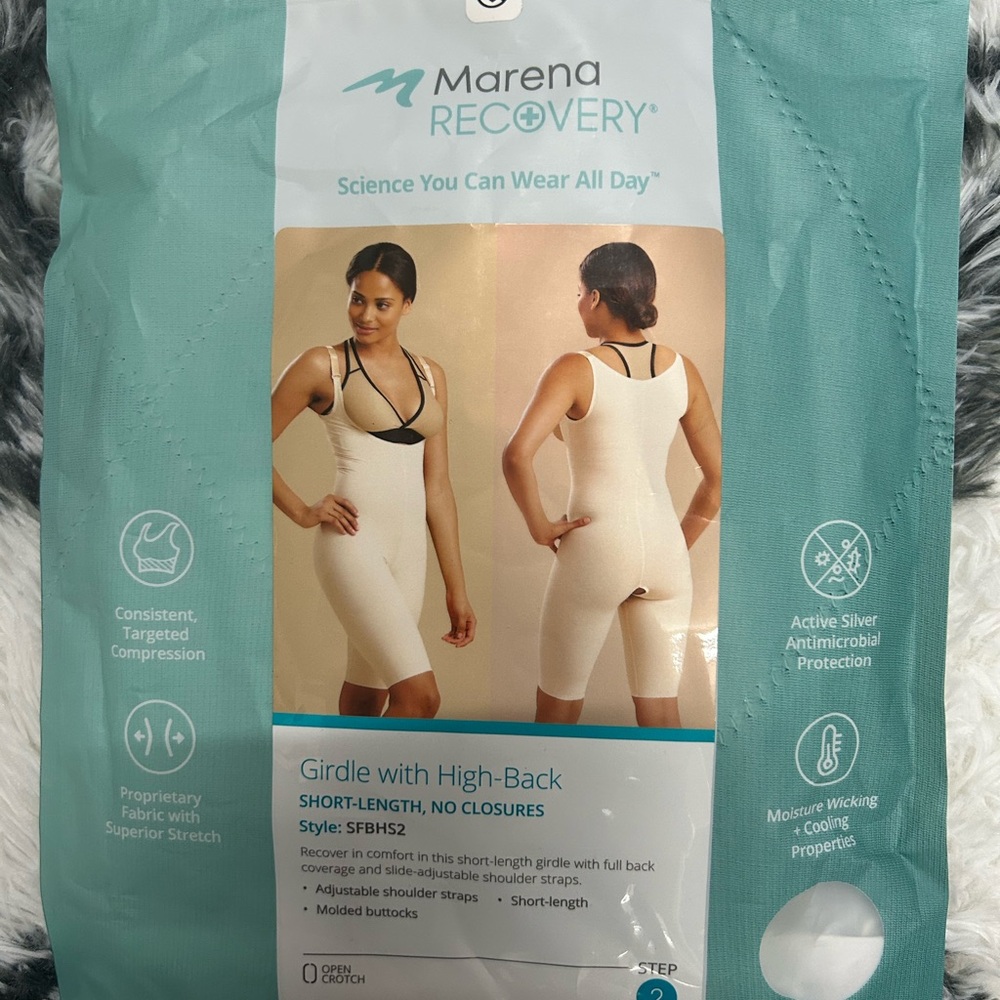 Cream Girdle with High-Back